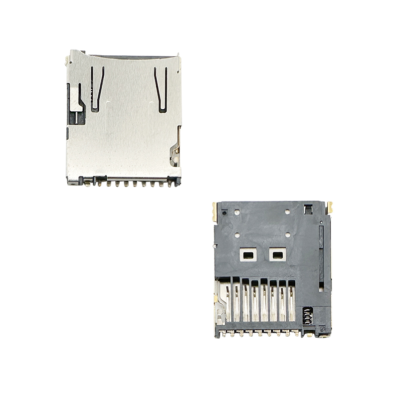 Micro SD card connector push push,H1.68mm,with CD pin :ERYAYD114