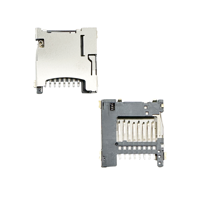 Micro SD card connector push push,H1.4mm,with CD pin:ERYAYF-016