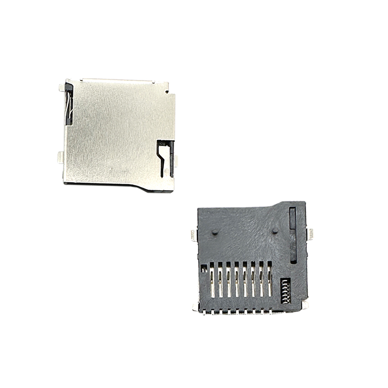 Micro SD card connector push push,H1.85mm,with CD pin:ERYAY20F-003