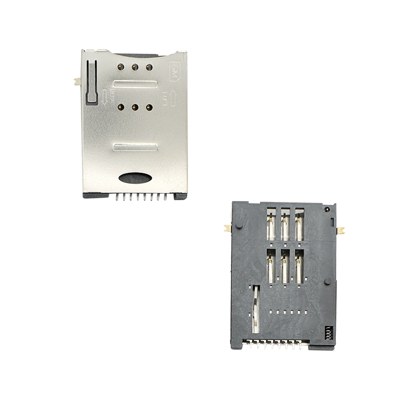 SIM Card Connector PUSH PUSH 6P 2P H1.85mm without Post :ERYAYIM-030