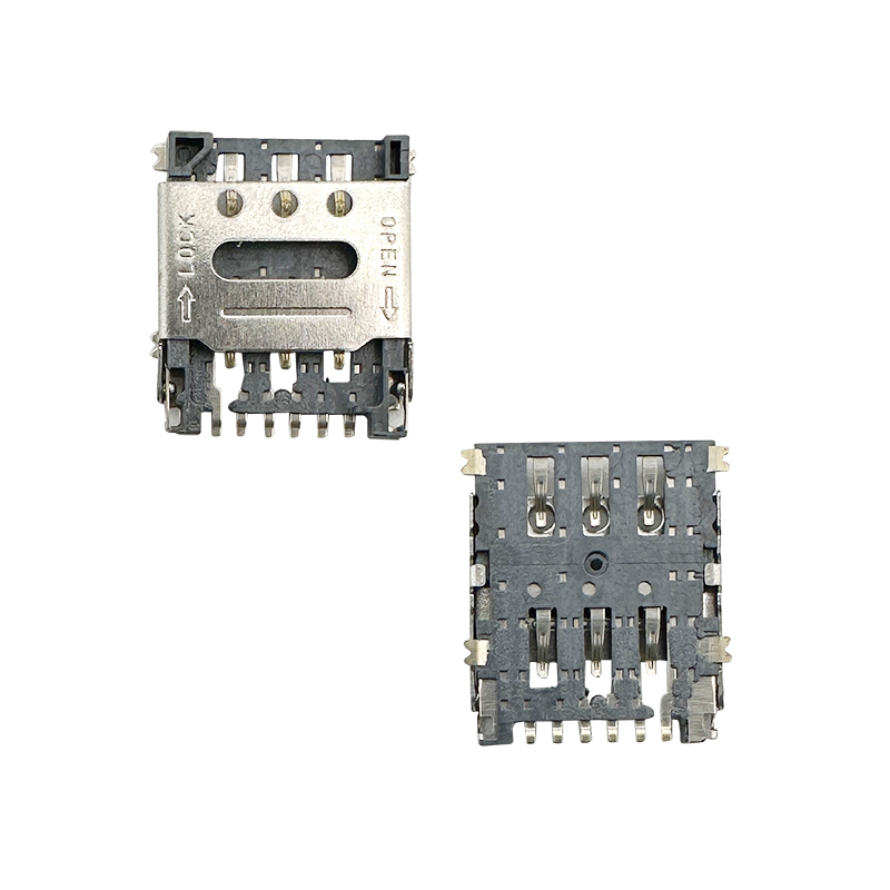 Nano SIM Card Connector 6Pin H1.4mm Hinged Type with CD Pin:ERYAYIM-077A