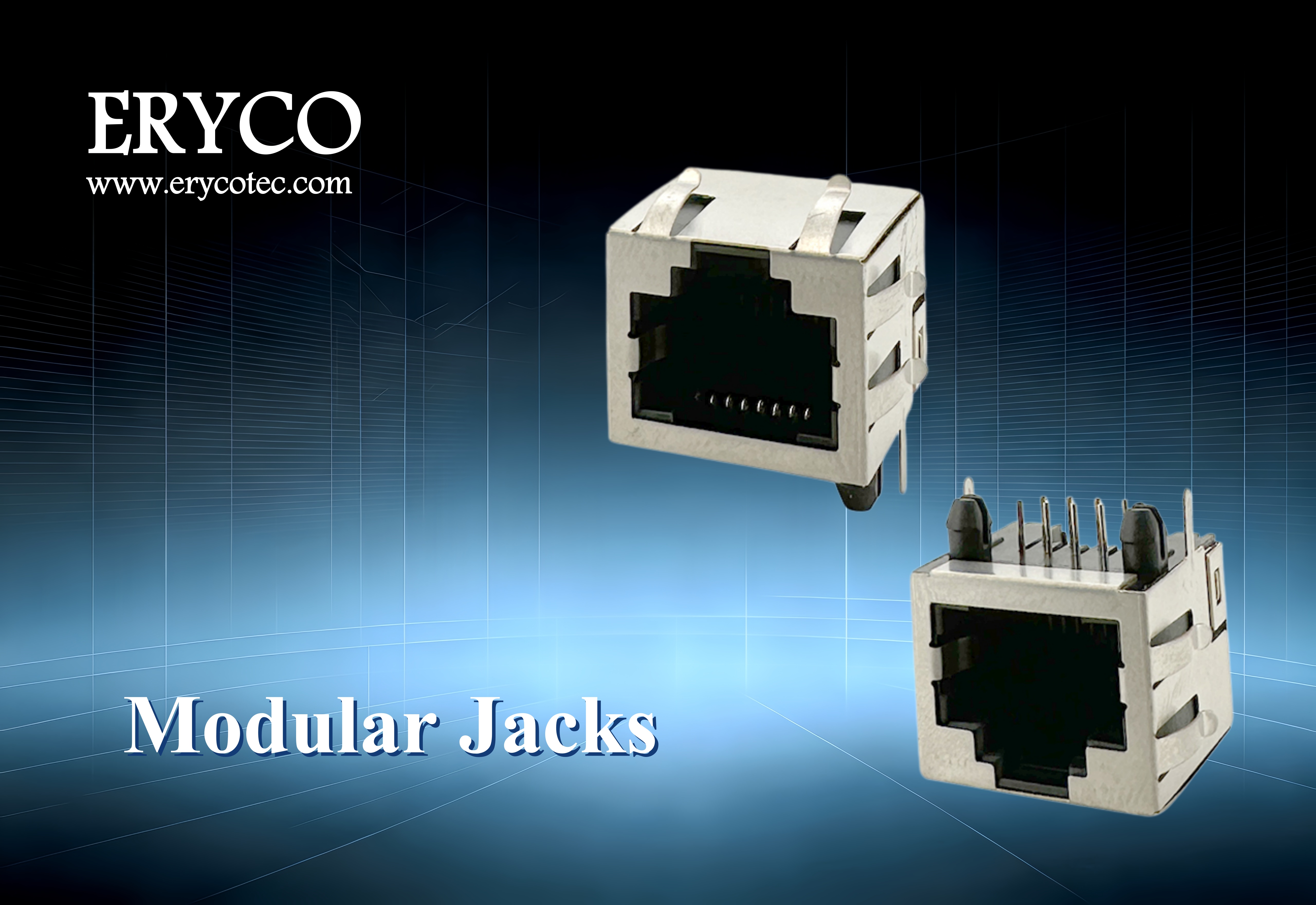 ERYCO RJ45 8P8C Shielded Modular Jack for Reliable Ethernet Connectivity